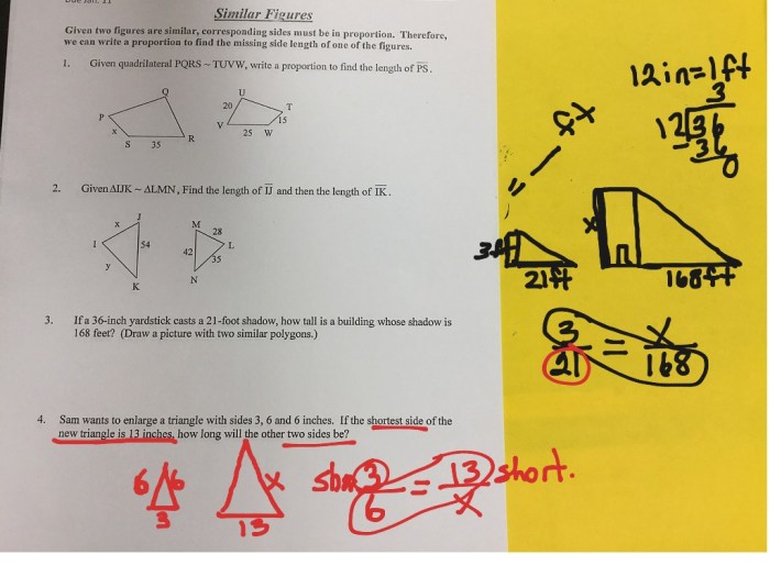 Similar figures homework answer key